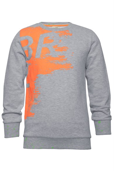 BRZ Kids Neon Baskılı Erkek Çocuk Sweatshirt