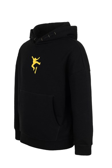 BRZ Kids Oversize Baskılı Erkek Çocuk Kapüşonlu Sweatshirt Hoodie