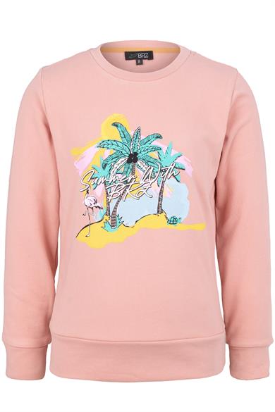 BRZ Kids Palmiye Baskılı Kız Çocuk Sweatshirt