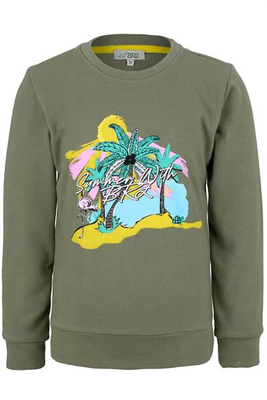 BRZ Kids Palmiye Baskılı Kız Çocuk Sweatshirt