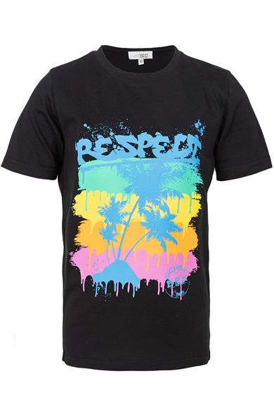 BRZ Kids Palmiye Baskılı Unisex Çocuk Kısa Kollu T-shirt