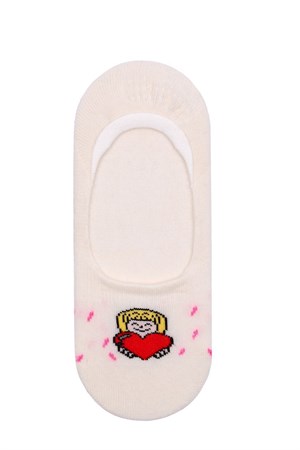 BRZ Kids Paun Desenli Kız Çocuk Babet Çorabı 3lü Set