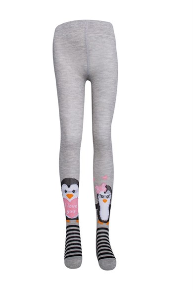 BRZ Kids Penguen Desenli Kız Çocuk Külotlu Çorap 3lü Set