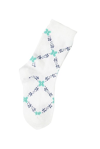 BRZ Kids Sarmaşık Desenli Kız Çocuk Çorabı 3lü Set