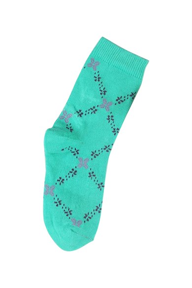 BRZ Kids Sarmaşık Desenli Kız Çocuk Çorabı 3lü Set