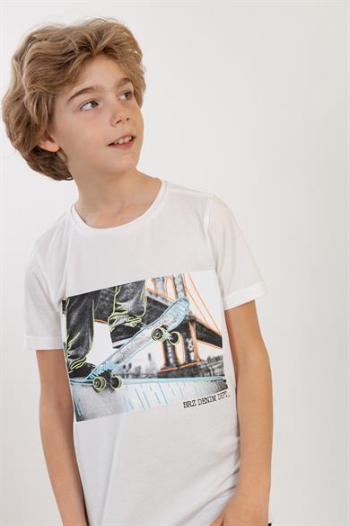BRZ Kids Skate Baskılı Erkek Çocuk T-shirt