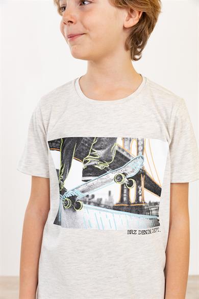 BRZ Kids Skate Baskılı Erkek Çocuk T-shirt