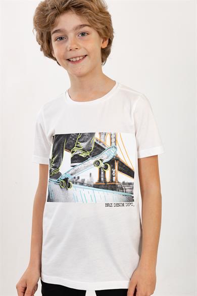 BRZ Kids Skate Baskılı Erkek Çocuk T-shirt