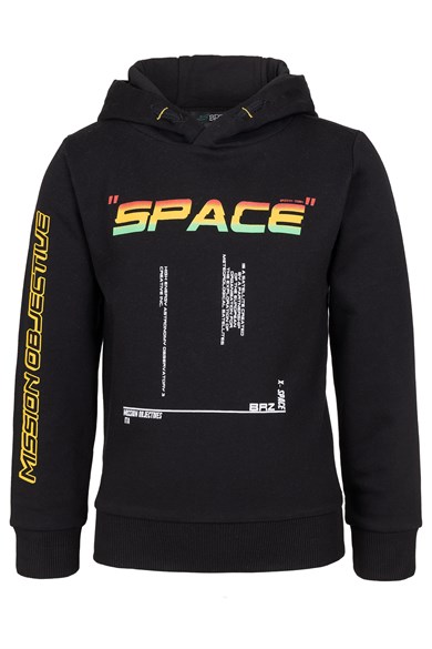 BRZ Kids Space Baskılı Erkek Çocuk Kapüşonlu Sweatshirt