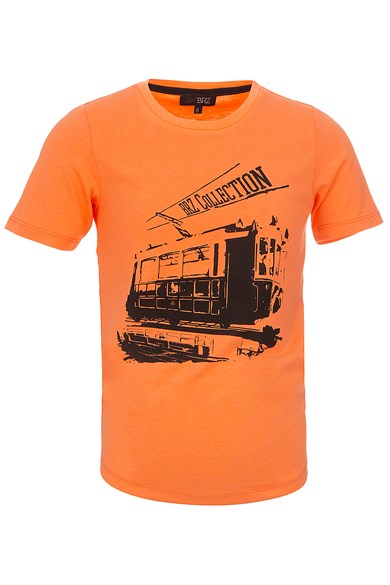 BRZ Kids Tramvay Baskılı Erkek Çocuk T-shirt