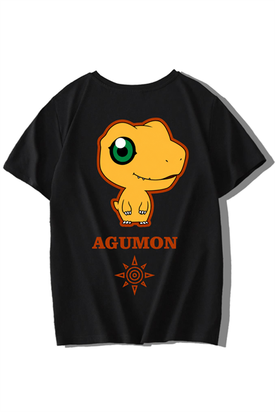 BRZ Kids Unisex Çocuk Agumon T-shirt Siyah