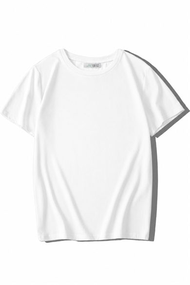BRZ Kids Unisex Çocuk Basic Beyaz T-shirt 
