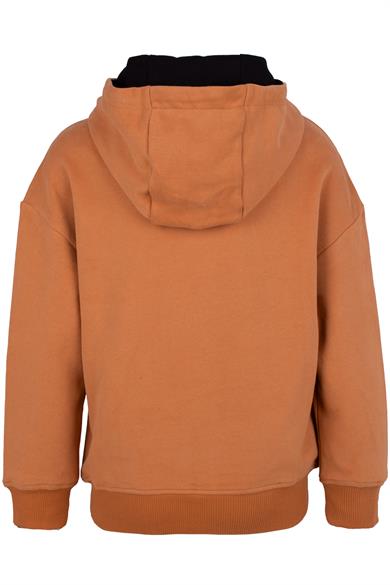 BRZ Kids Unisex Çocuk Basic Hoodie Kahverengi