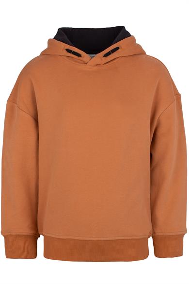 BRZ Kids Unisex Çocuk Basic Hoodie Kahverengi