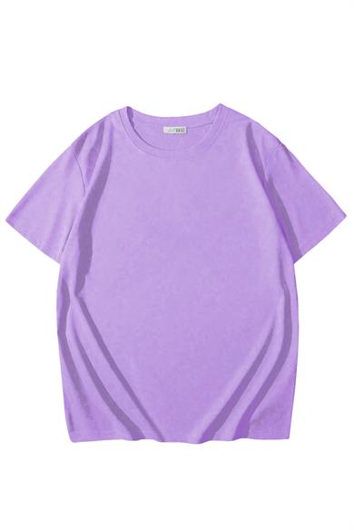 BRZ Kids Unisex Çocuk Basic T-shirt Lila