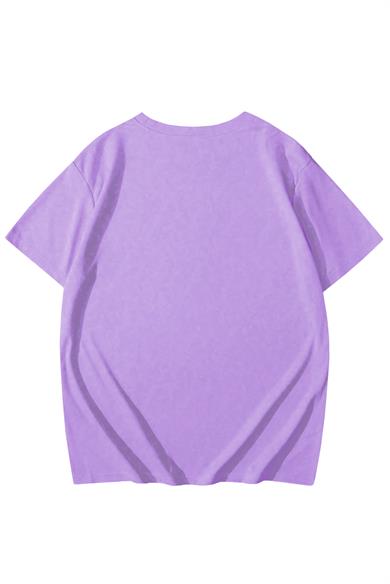 BRZ Kids Unisex Çocuk Basic T-shirt Lila