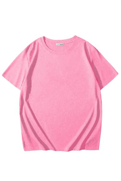 BRZ Kids Unisex Çocuk Basic T-shirt Pembe