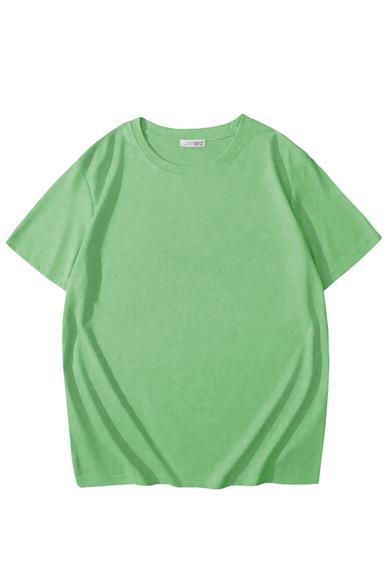 BRZ Kids Unisex Çocuk Basic T-shirt Su Yeşili