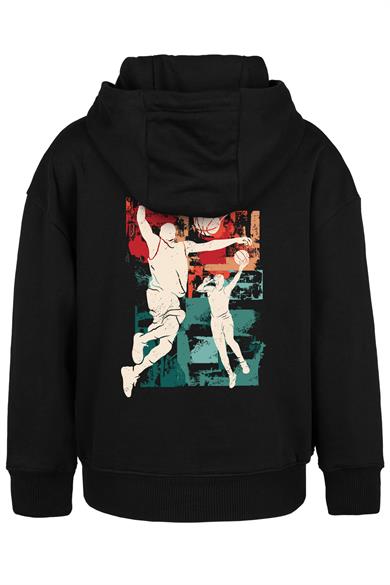 BRZ Kids Unisex Çocuk Basketball Silhouette Hoodie