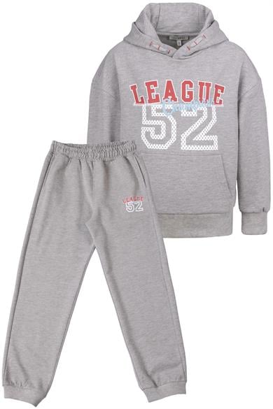 BRZ Kids Unisex Çocuk Baskılı Kapüşonlu Eşofman Takım