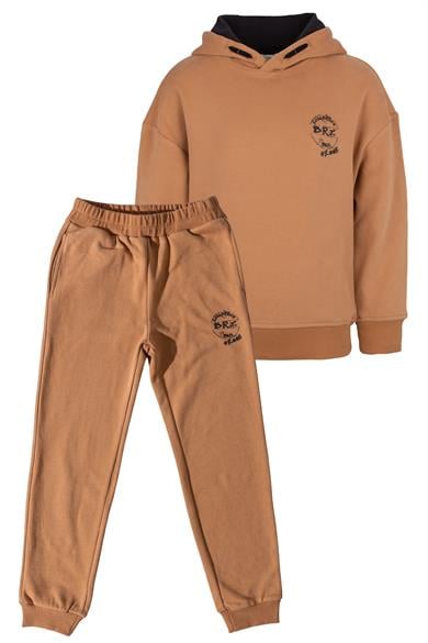 BRZ Kids Unisex Çocuk Baskılı Kapüşonlu Eşofman Takım