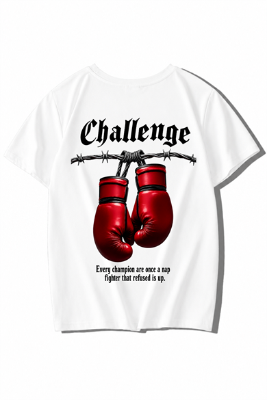 BRZ Kids Unisex Çocuk Boxing T-shirt Beyaz