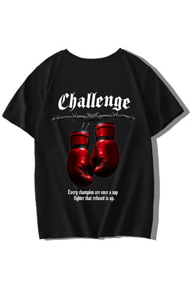 BRZ Kids Unisex Çocuk Boxing T-shirt Siyah