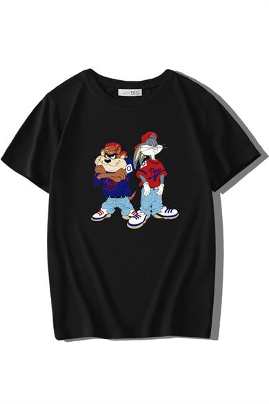 BRZ Kids Unisex Çocuk Bugs ve Tazmanga Figürlü T-shirt