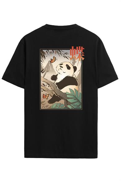 BRZ Kids Unisex Çocuk Butterfly and Japanese Panda T-shirt