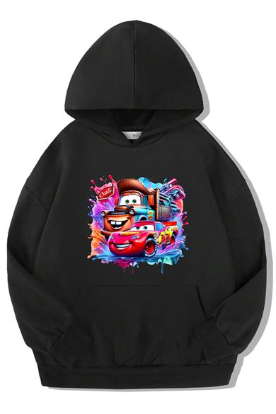 BRZ Kids Unisex Çocuk - Cars - McQueen & Tow Mater Best Friends Hoodie