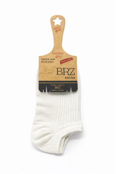 BRZ Kids Unisex Çocuk Düz Renk Kısa Çorap 6lı Set