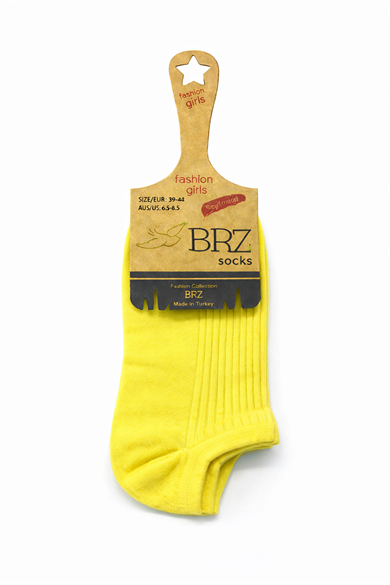 BRZ Kids Unisex Çocuk Düz Renk Kısa Çorap 6lı Set