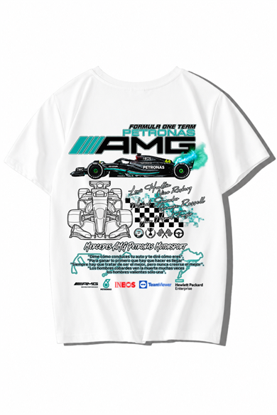 BRZ Kids Unisex Çocuk Formula One Team Petronas AMG T-shirt (BEYAZ)