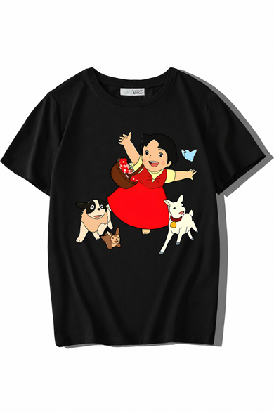 BRZ Kids Unisex Çocuk Heidi T-shirt Siyah