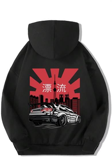 BRZ Kids Unisex Çocuk Japanese City Sport Car Hoodie