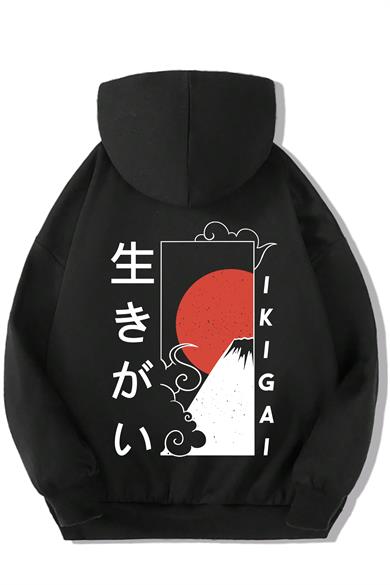 BRZ Kids Unisex Çocuk Japanese Ikigai Hoodie