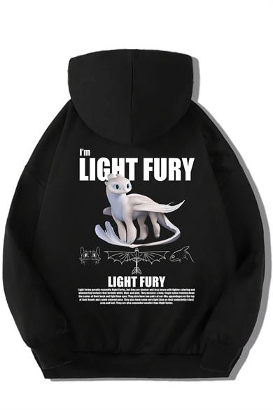 BRZ Kids Unisex Çocuk Light Fury Ejderhanı Nasıl Eğitirsin Hoodie