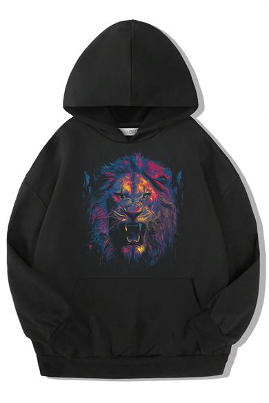 BRZ Kids Unisex Çocuk Lion Color Aslan Hoodie
