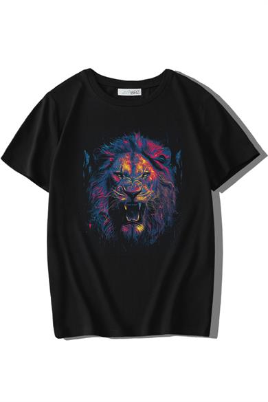 BRZ Kids Unisex Çocuk Lion Color Aslan T-shirt