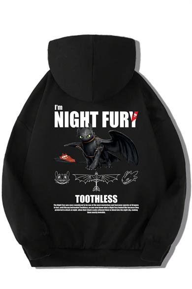 BRZ Kids Unisex Çocuk Night Fury Ejderhanı Nasıl Eğitirsin Hoodie