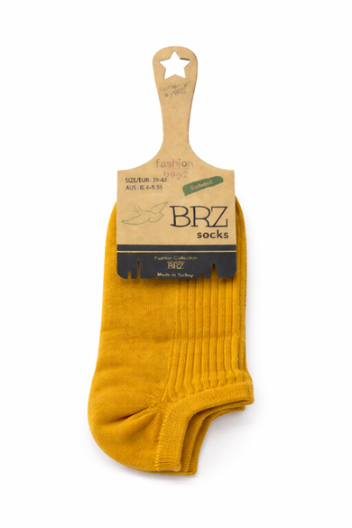 BRZ Kids Unisex Çocuk Ribana Patik Çorap 4lü – Krem, Hardal ve Kahverengi Tonlar
