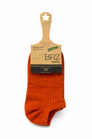 BRZ Kids Unisex Çocuk Ribana Patik Çorap 4lü – Krem, Sarı ve Kahverengi Tonlar