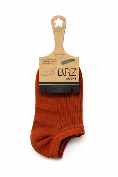 BRZ Kids Unisex Çocuk Ribana Patik Çorap 4lü – Krem, Hardal ve Kahverengi Tonlar