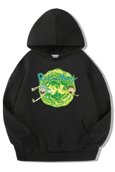 BRZ Kids Unisex Çocuk Rick and Morty Hoodie