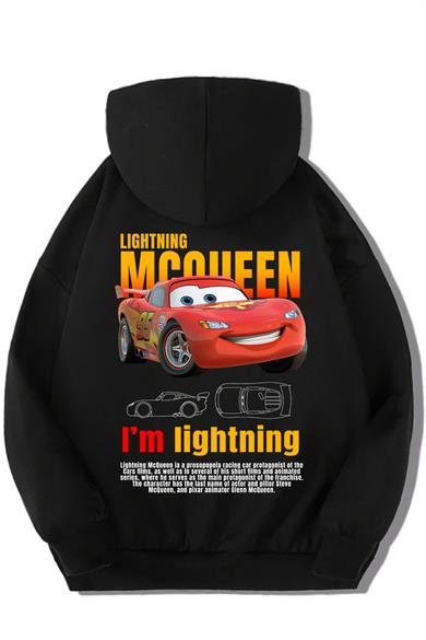 BRZ Kids Unisex Çocuk Şimşek McQueen Arabalar Hoodie