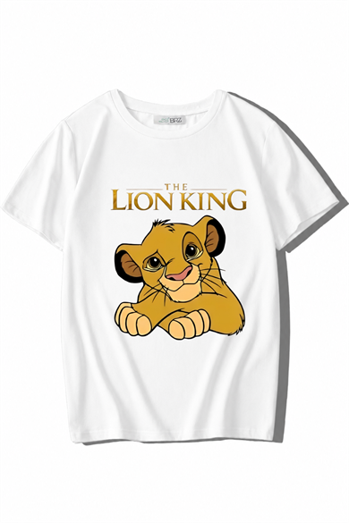 BRZ Kids Unisex Çocuk The Lion King T-shirt Beyaz