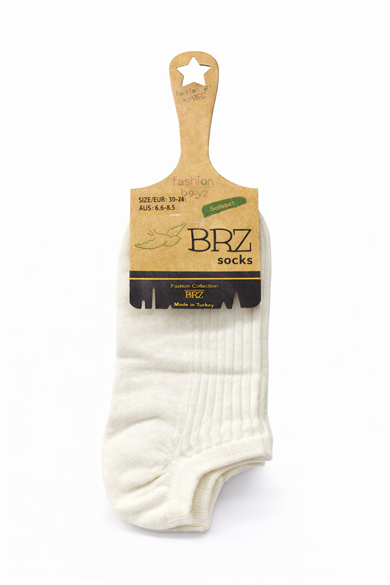 BRZ Kids Unisex Çorap Ribana Patik Çorap 4lü Set – Kiremit, Krem ve Kahverengi Tonlar