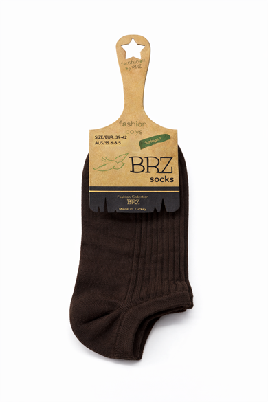 BRZ Kids Unisex Çorap Ribana Patik Çorap 4lü Set – Kiremit, Krem ve Kahverengi Tonlar
