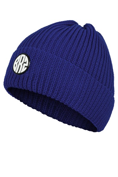 Brz Kids Unisex Kalın Örgülü Mavi Atkı Bere Takımı