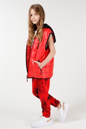 BRZ Kids Unisex Kapüşonlu Çocuk Yelek